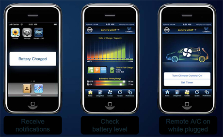 CarWings Nissan's iPhone app for the LEAF