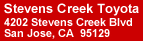 stevens creek toyota address