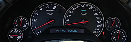 Chevrolet Corvette - driver information indicator