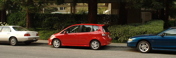 parking the Honda Fit