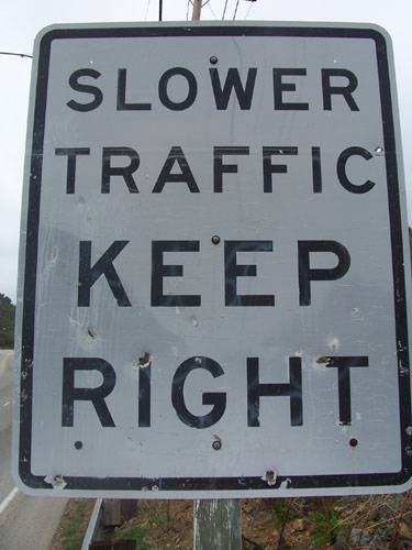 hypermilers slower traffic keep right