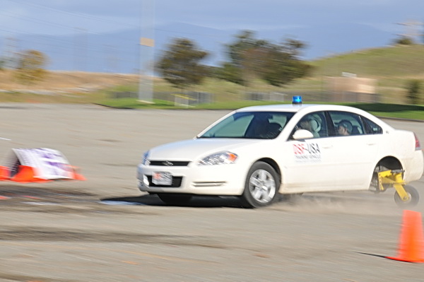 DSF training vehicle with skid monster in action