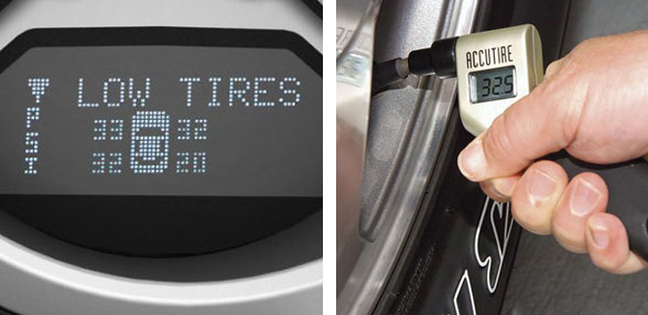 Check tire pressure with an accurate gauge