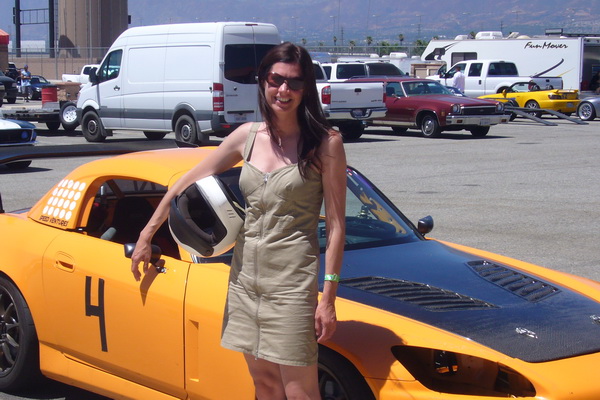 Adrienne ready for a hot lap Gymkhana Grid-Series Competition