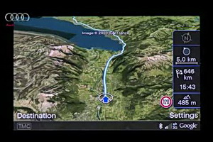 Google Earth used in Audi's navigation system