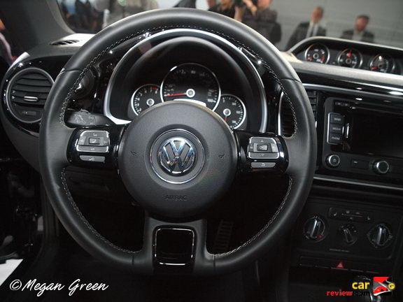 2012 VW Beetle interior shown at New York International Auto Show ©Megan Green