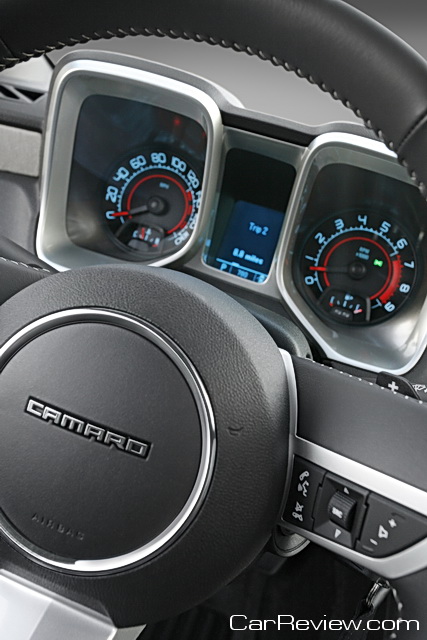 2011 Chevrolet Camaro steering wheel and instrument pod