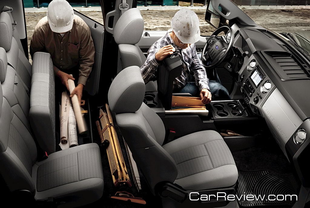 2011 Ford F-Series Super Duty best-in-class interior storage possibilities