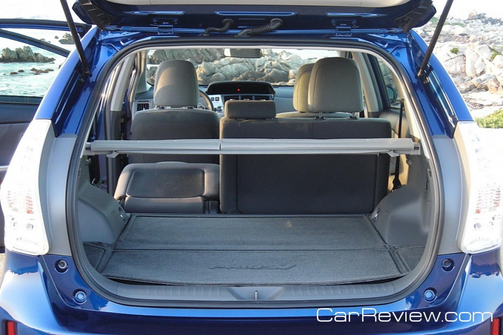 2012 Toyota Prius v rear cargo area