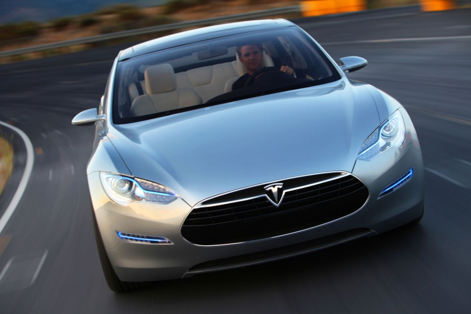 Tesla Model S Driving