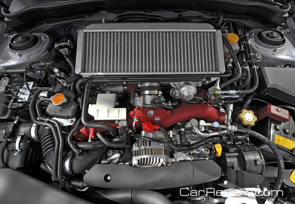 265 hp 2.5-liter 4-cylinder Boxer engine, turbocharged w/intercooler