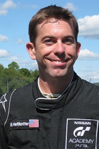 Co-driver Bryan Heitkotter of A.M. Performance Nismo 370Z car #05